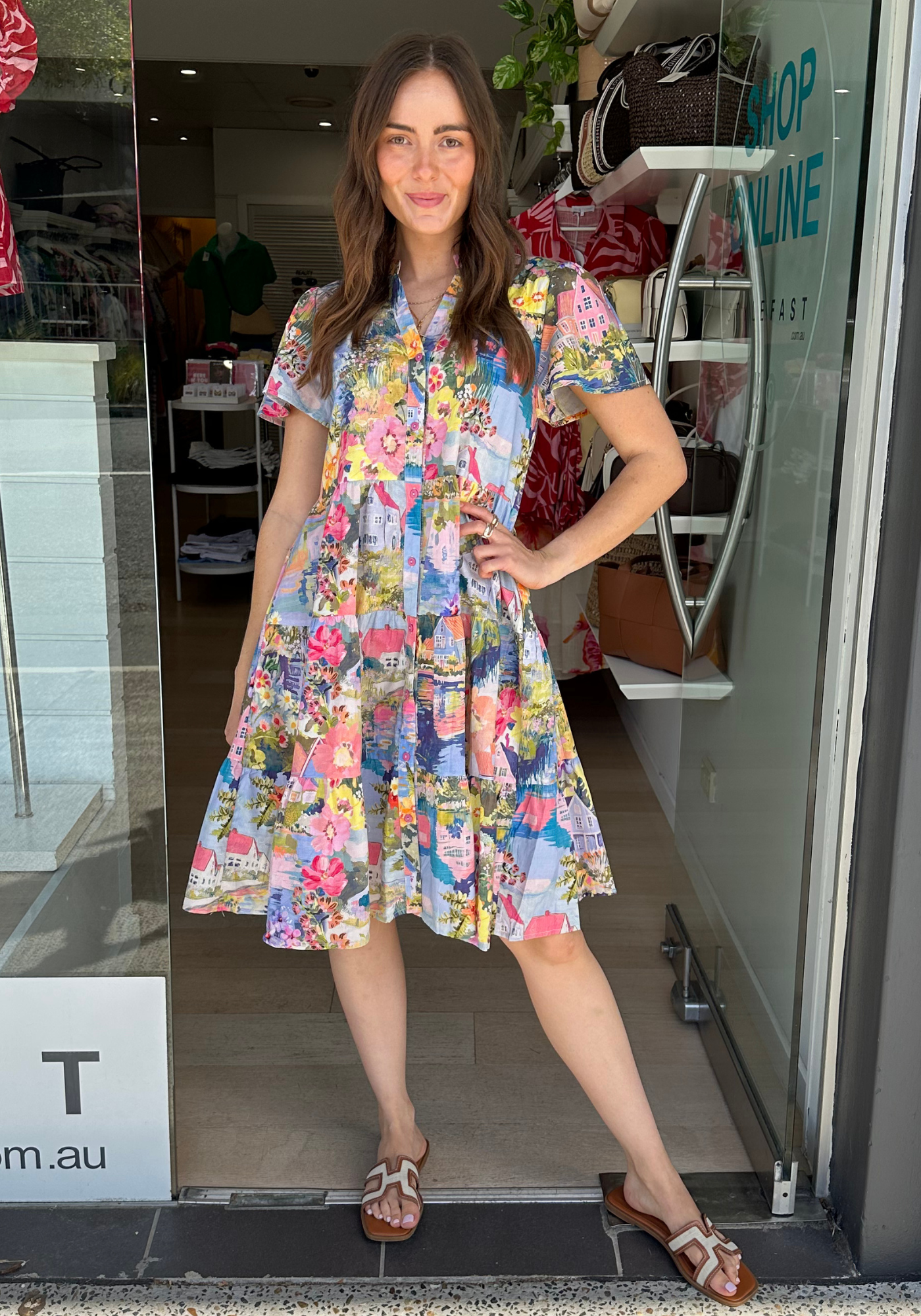 NYRA TIERED MINI DRESS - MULTI FLORAL