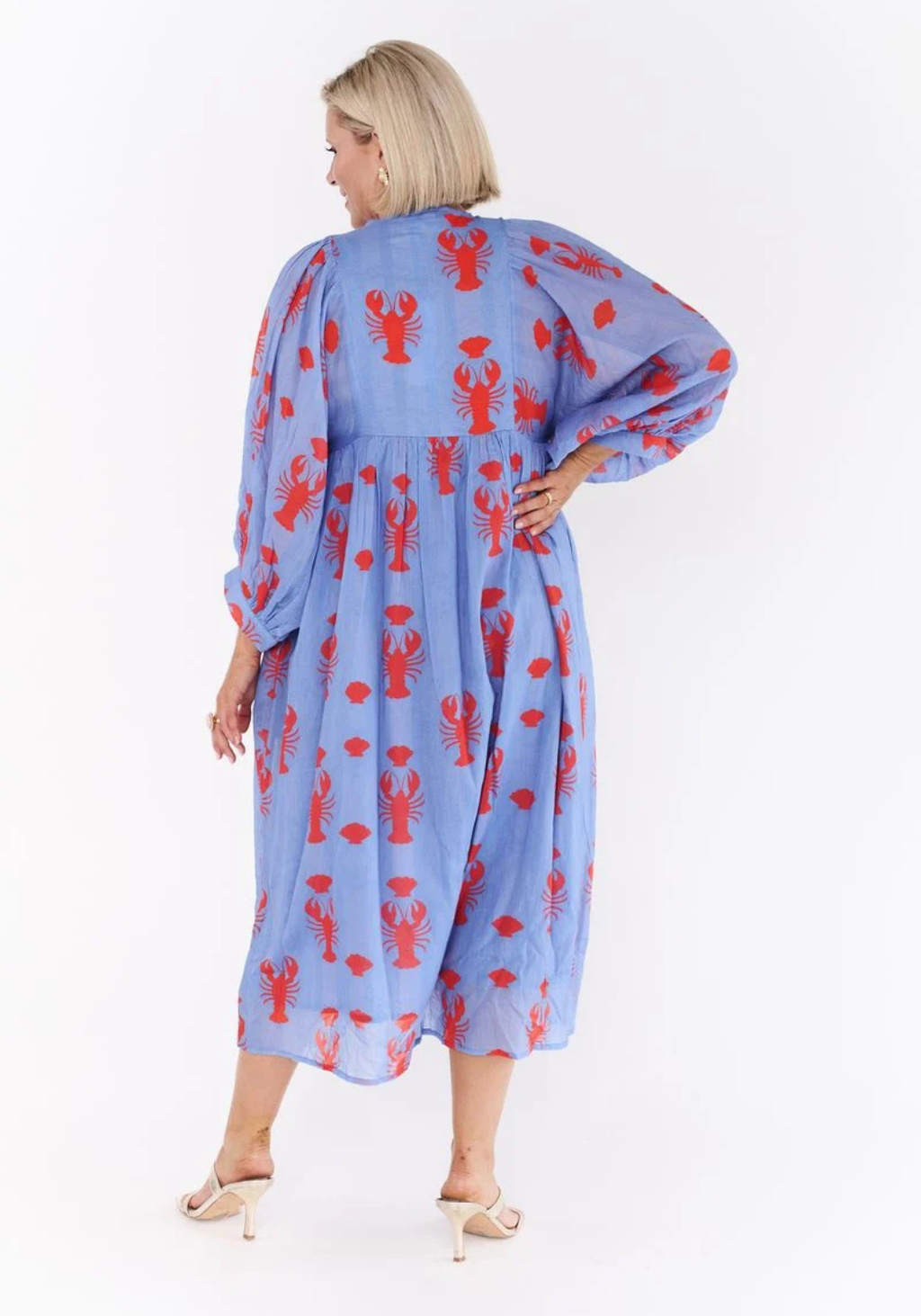 LOBSTER MIDI DRESS - BLUE
