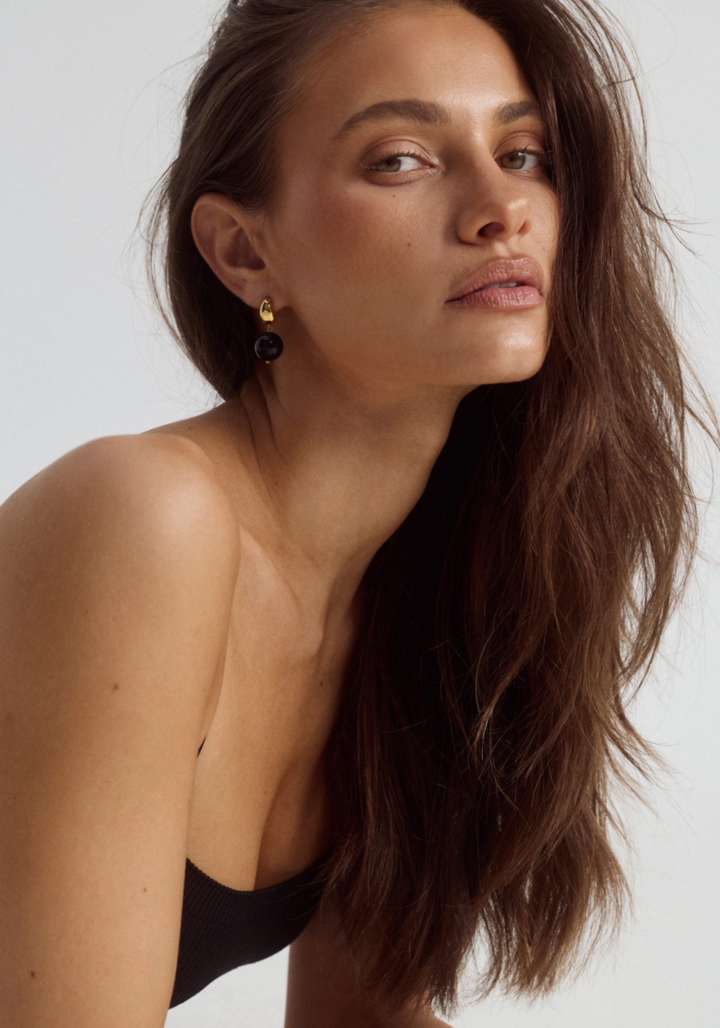 CENDRE VERA EARRING - BLACK ONYX