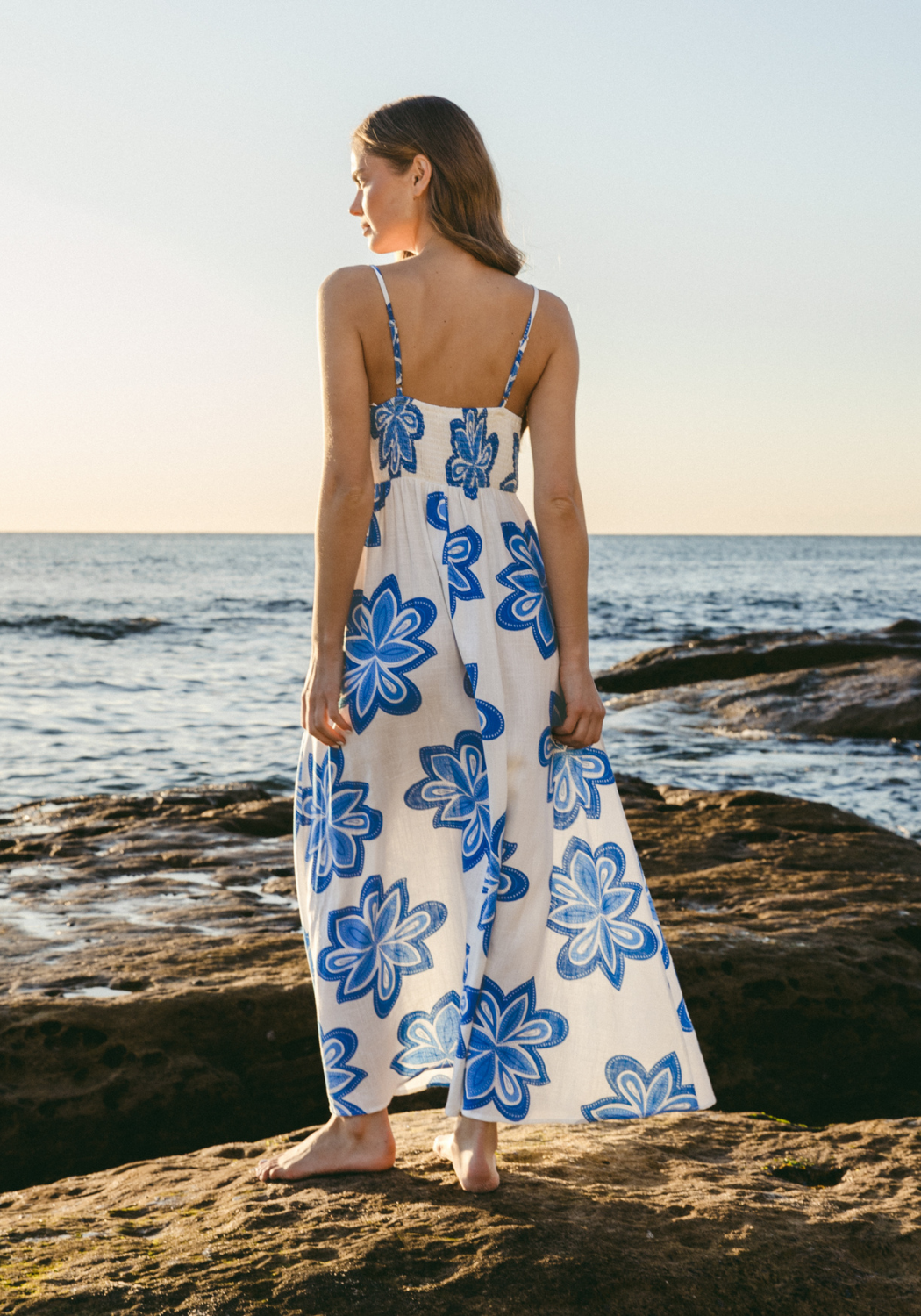 SORRENTO MAXI DRESS - BLUE PRINT
