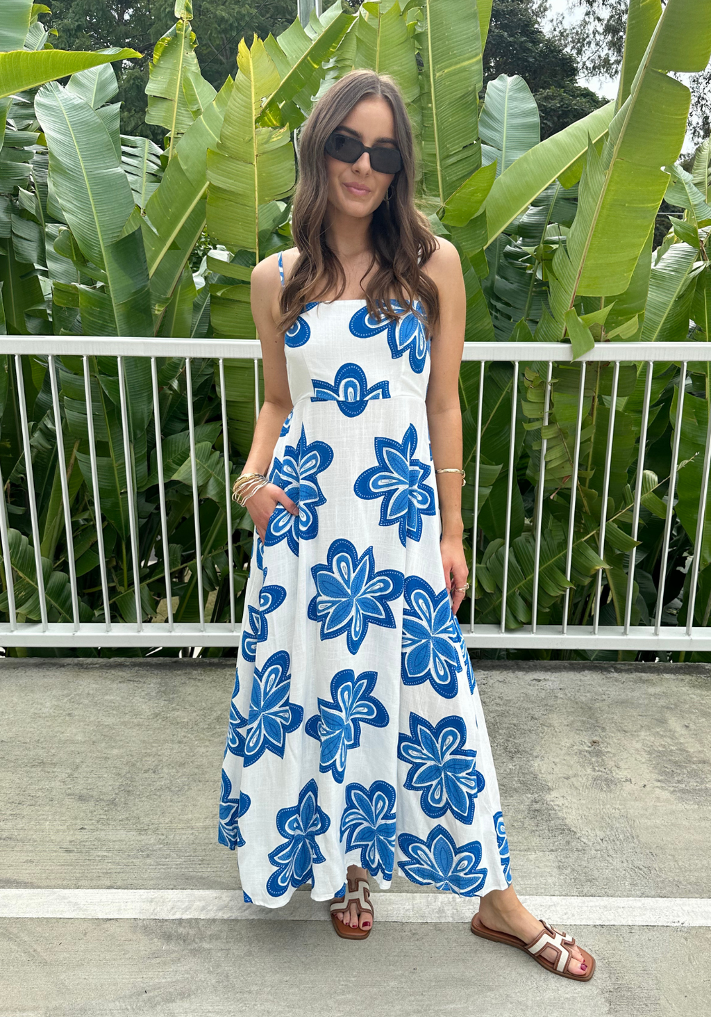 SORRENTO MAXI DRESS - BLUE PRINT