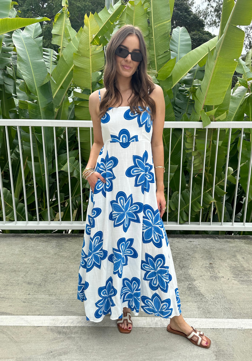 SORRENTO MAXI DRESS - BLUE PRINT