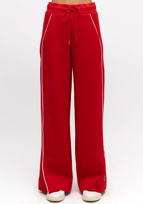CENTRAL PARK FULL LENGTH JOGGERS - RED