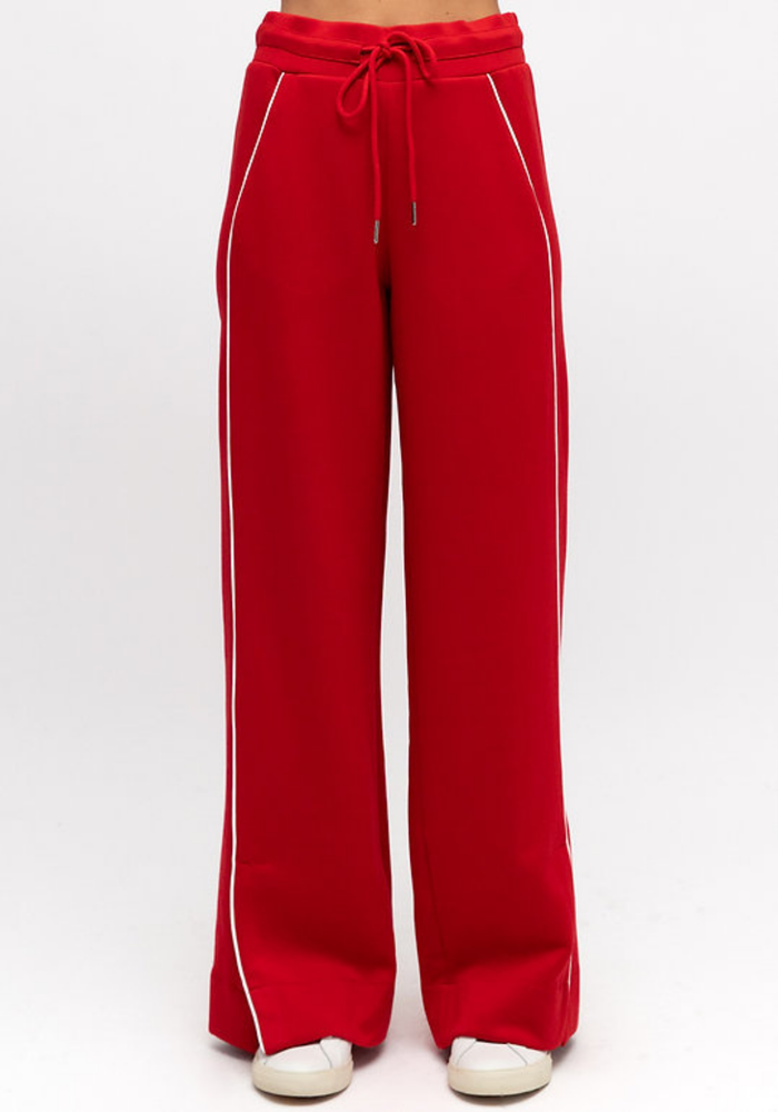 CENTRAL PARK FULL LENGTH JOGGERS - RED