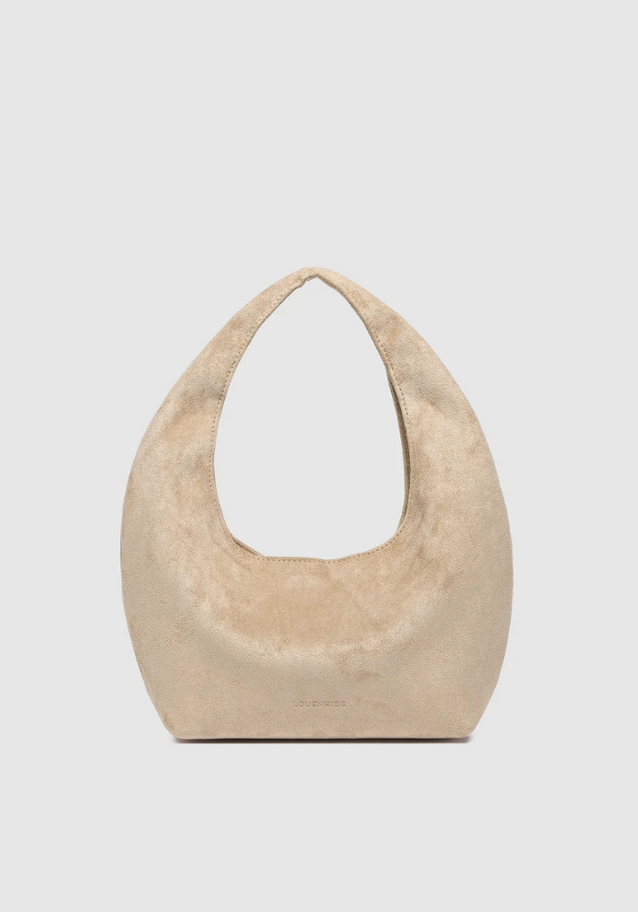 LOUENHIDE MINI MONACO SUEDETTE SHOULDER BAG - BLONDE