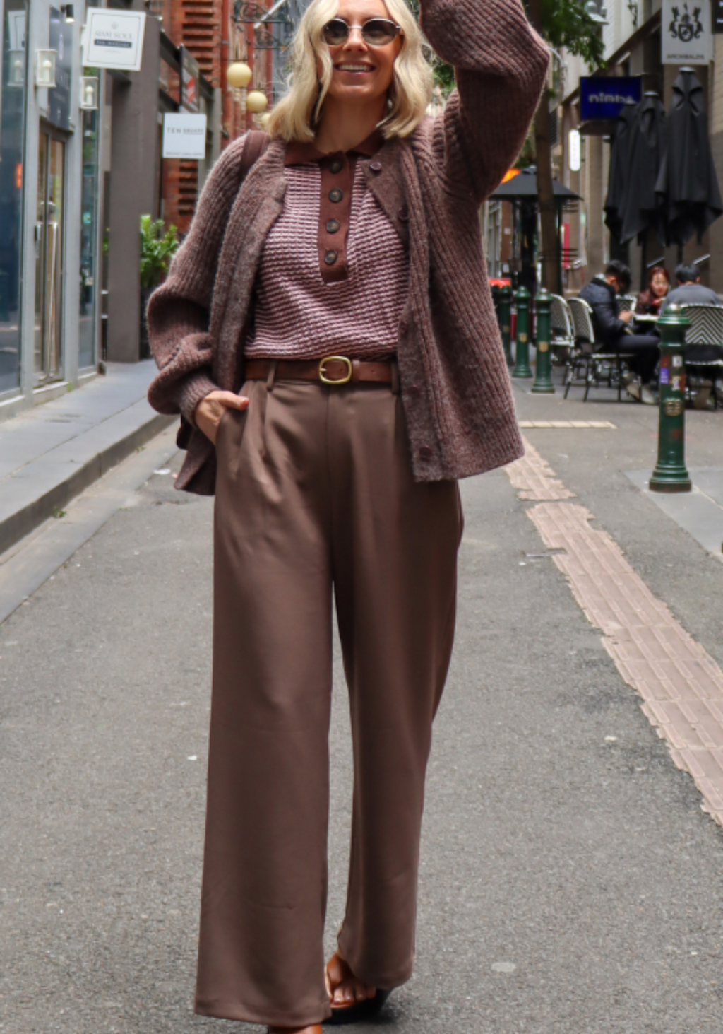 FEATHER + NOISE CARMEN PANT - CHOCOLATE