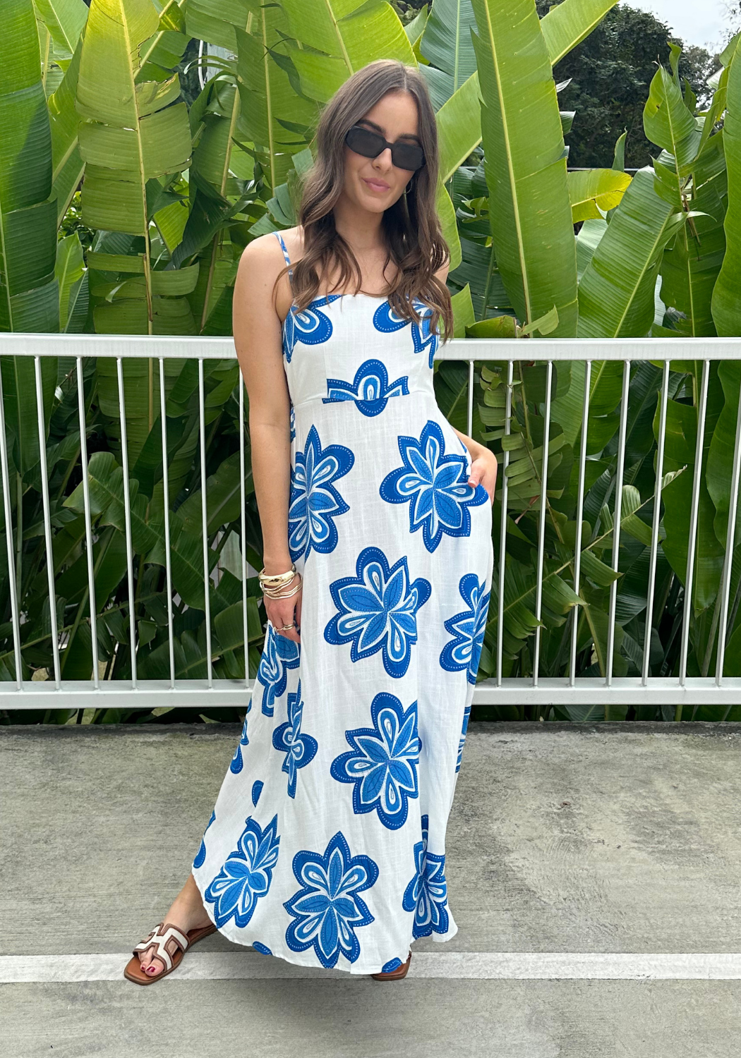 SORRENTO MAXI DRESS - BLUE PRINT