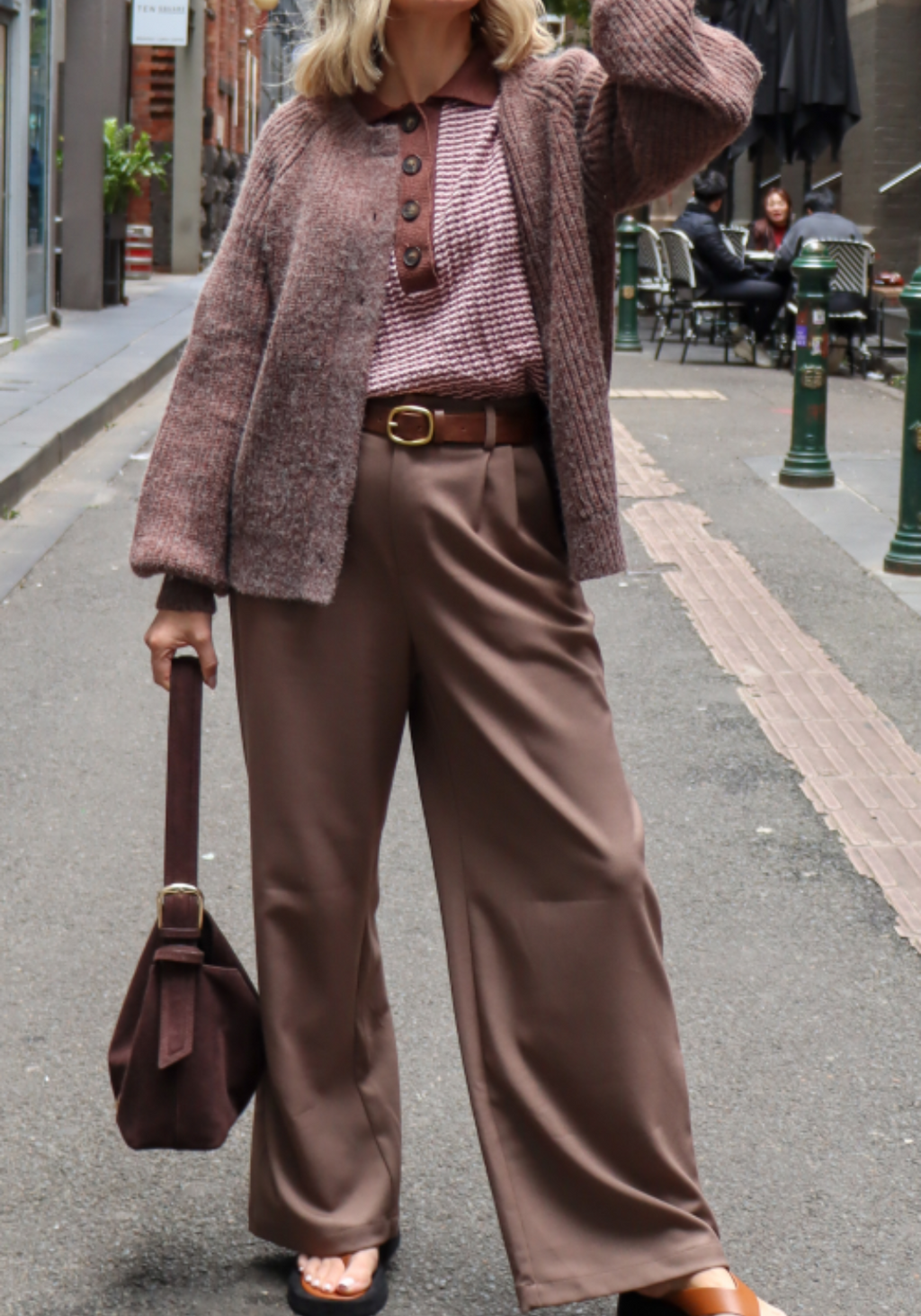 FEATHER + NOISE CARMEN PANT - CHOCOLATE