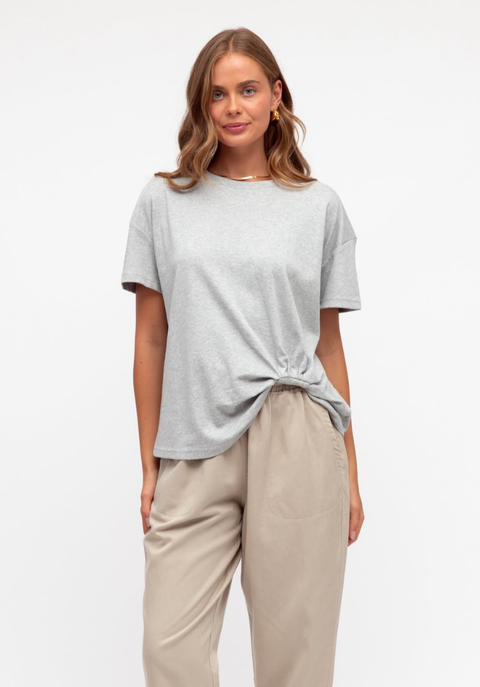 JESSIE EASY TUCK TEE - GREY