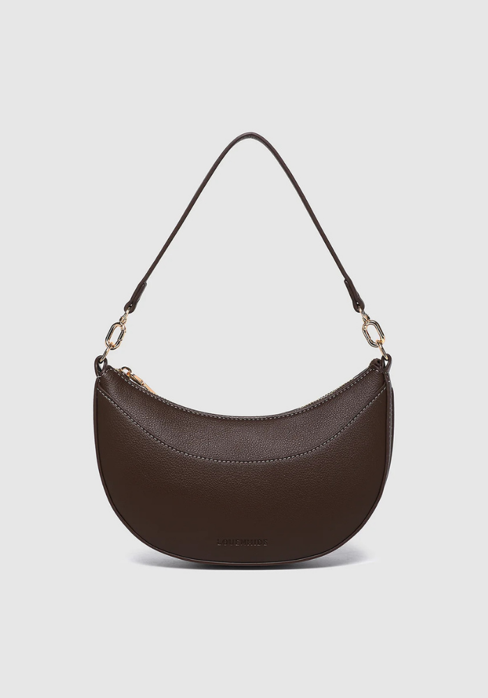 LOUENHIDE CLAUDIA SHOULDER BAG - CHOCOLATE
