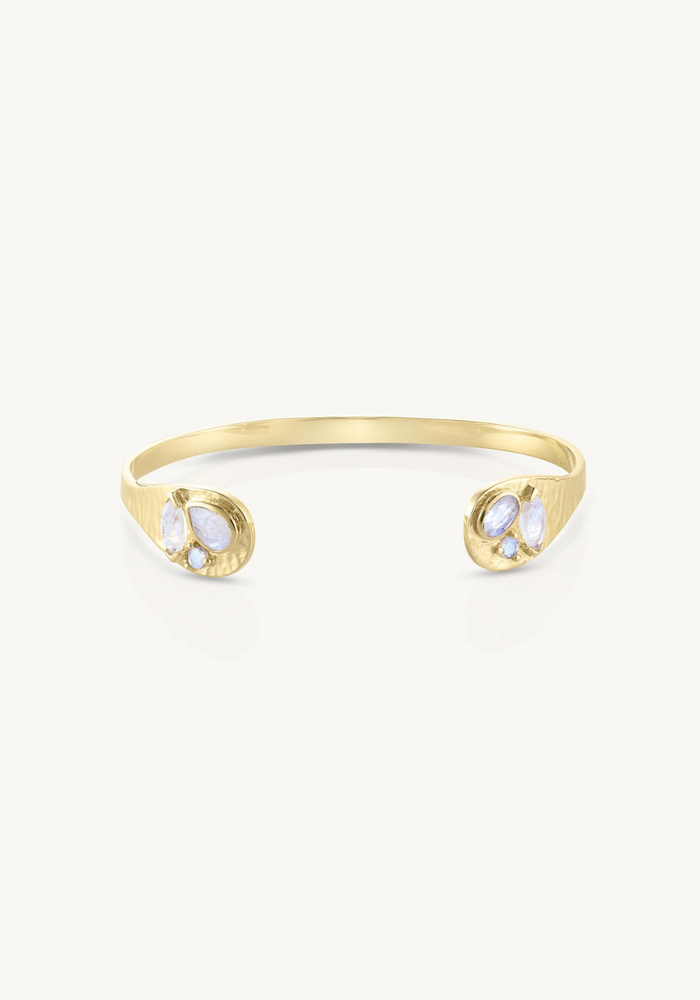 TONI MAY ALESSIA MOONSTONE CUFF - GOLD