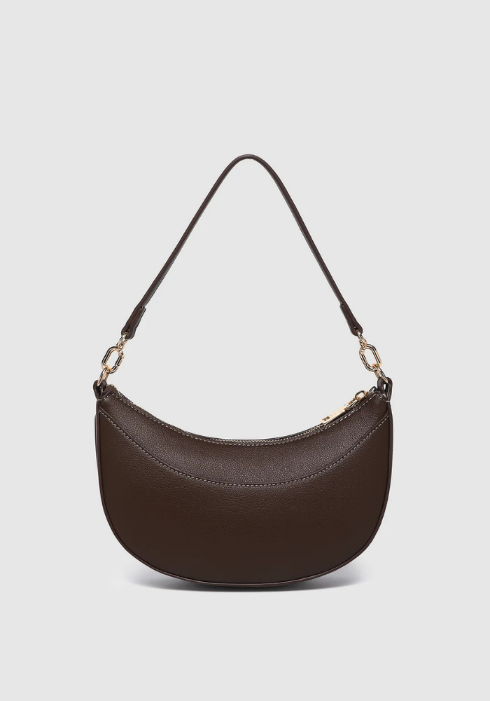 LOUENHIDE CLAUDIA SHOULDER BAG - CHOCOLATE