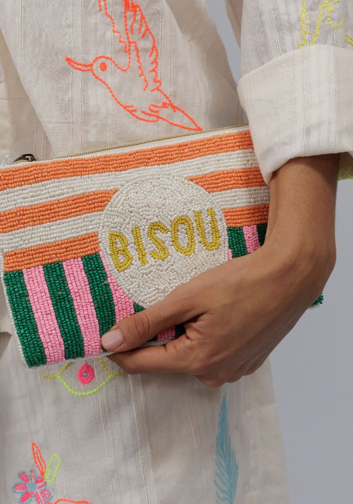 ZODA BISOU BELLA CLUTCH - ORANGE/GREEN/PINK