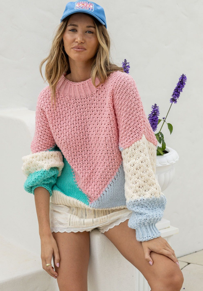 BONNIE KNIT - PINK/BLUE