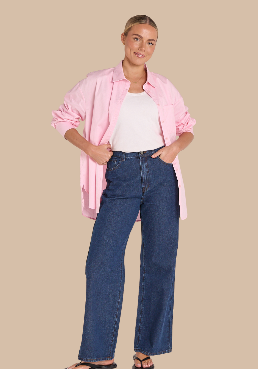 FEATHER + NOISE CASSIE WIDE LEG JEAN - INDIGO BLUE