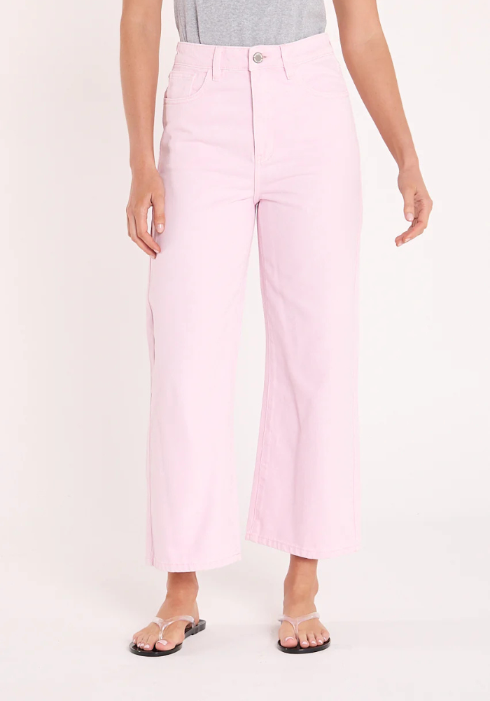 FEATHER + NOISE CASSIE CROPPED JEAN - PINK