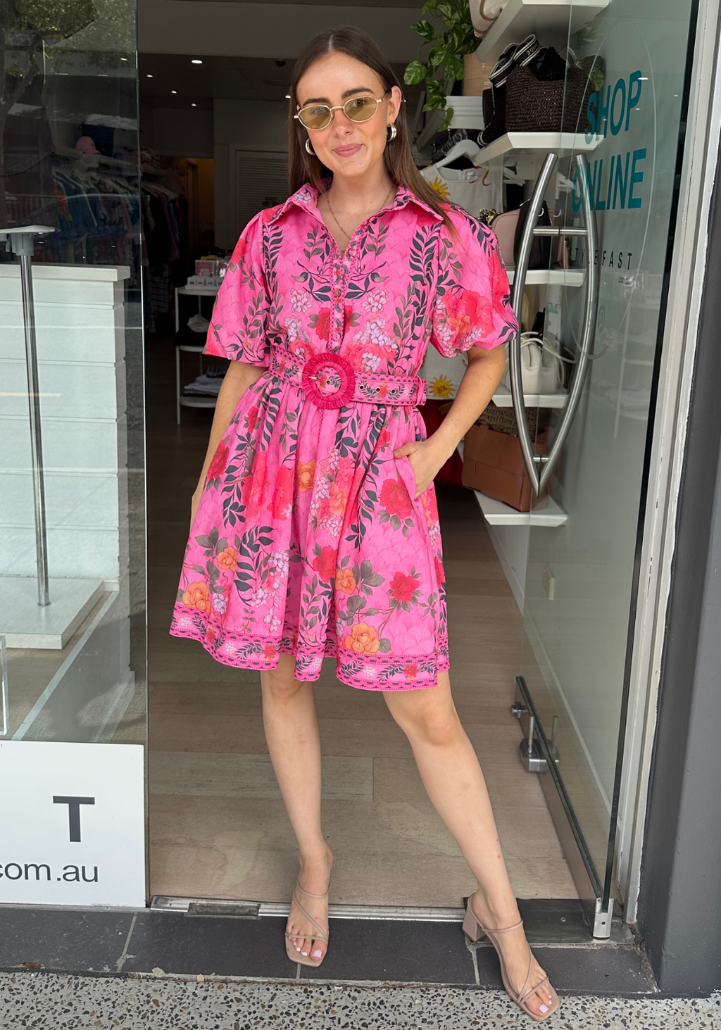 LILIBETH MINI DRESS - PINK FLORAL