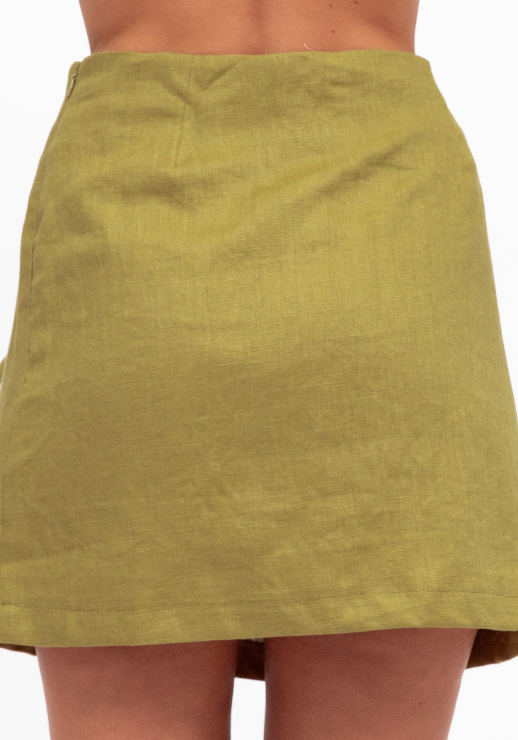 TIANA TIE MINI SKIRT - OLIVE