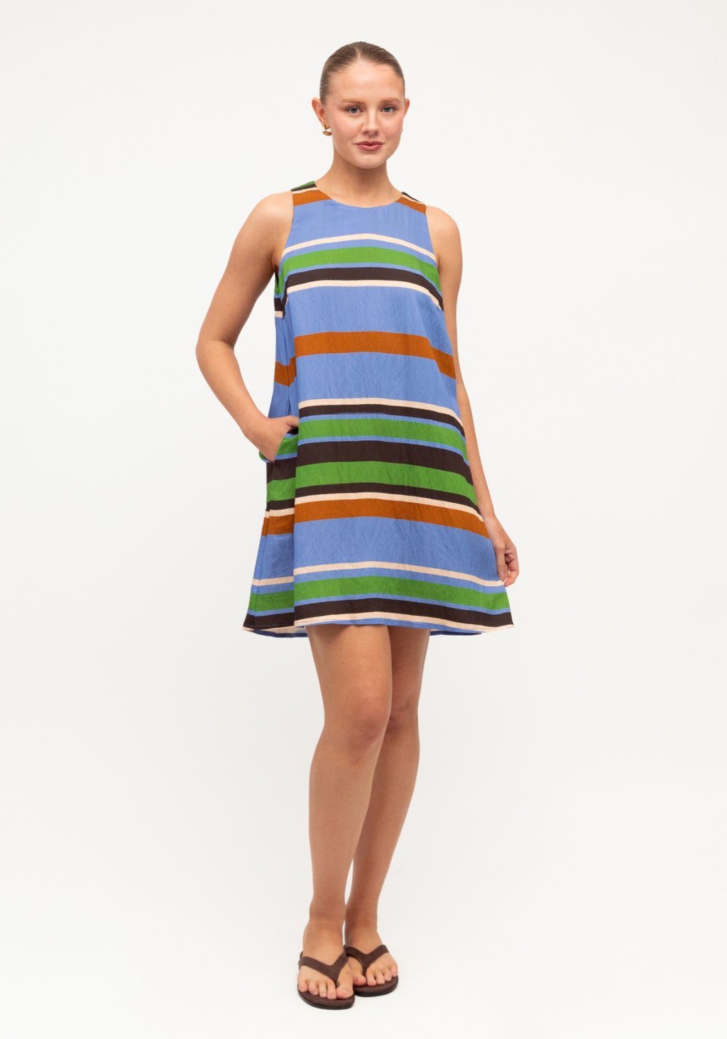 FRANKIE SHIFT DRESS - RESORT GEO PRINT