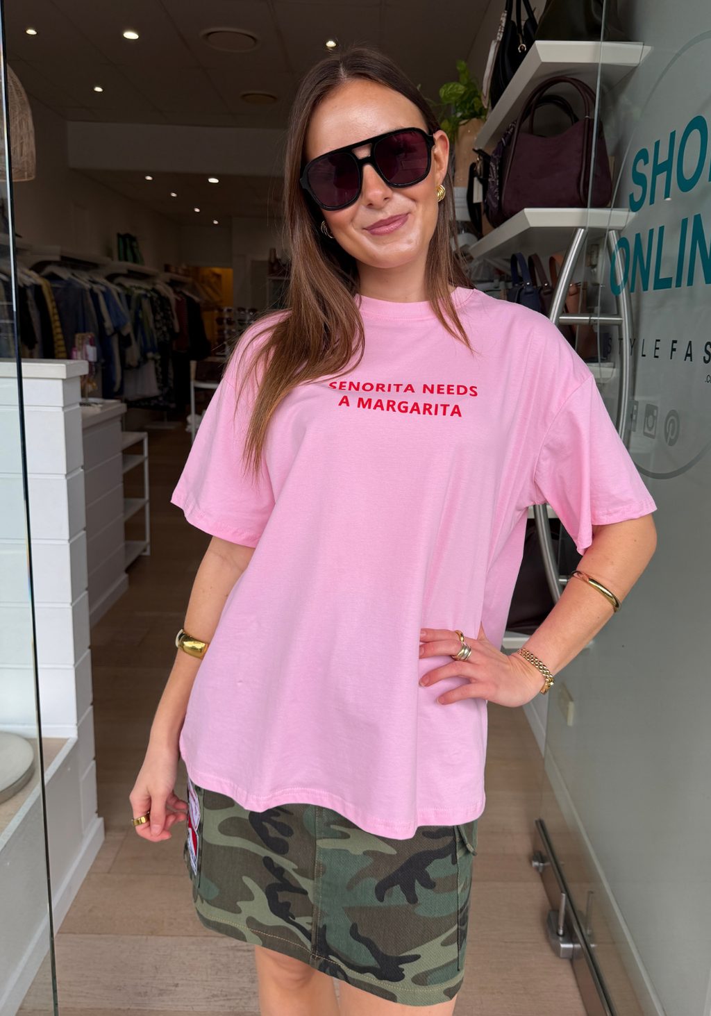 BY FRANKIE SENORITA MARGARITA TEE - PINK