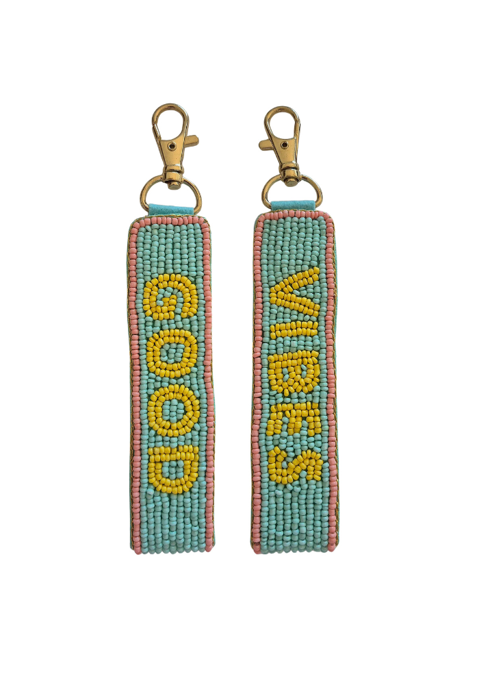 ZODA BEADED KEY CHAIN - GOOD VIBES