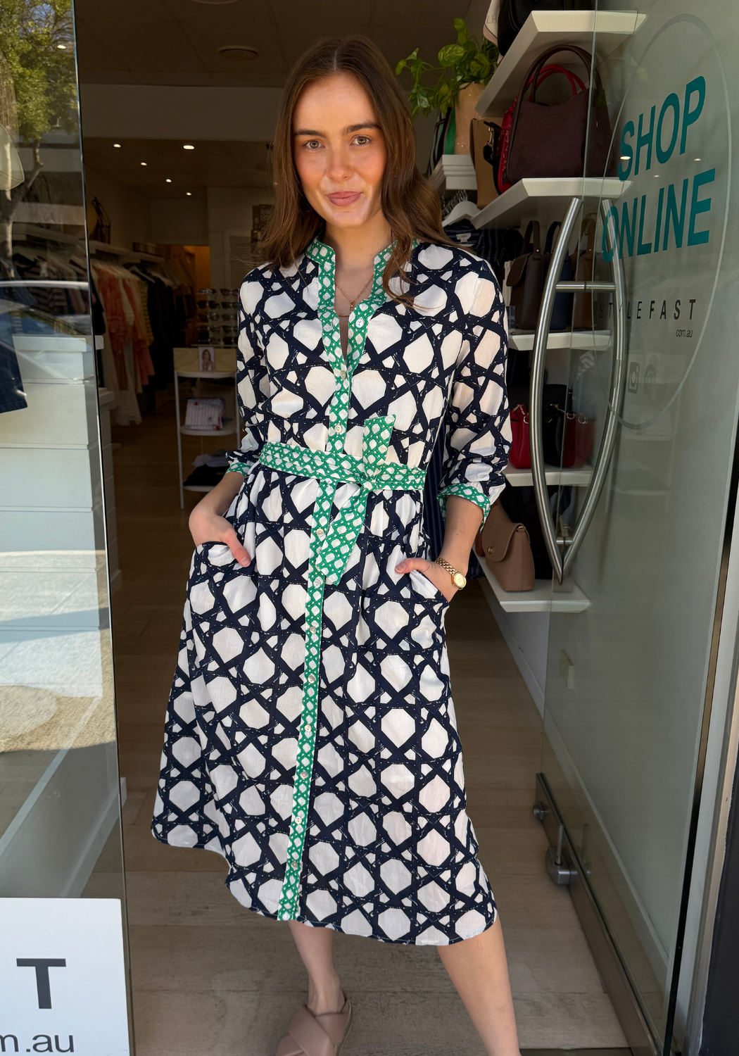 ELYSE DRESS - BLUE PRINT