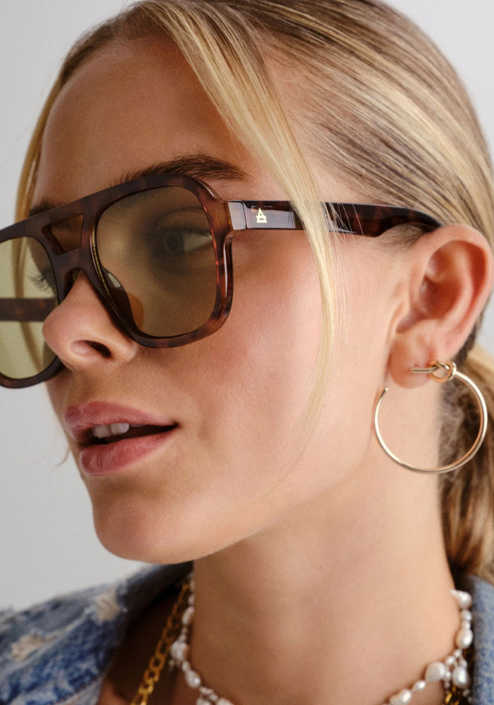 AIRE WIRLPOOL SUNGLASSES - DARK TORT KHAKI TINT