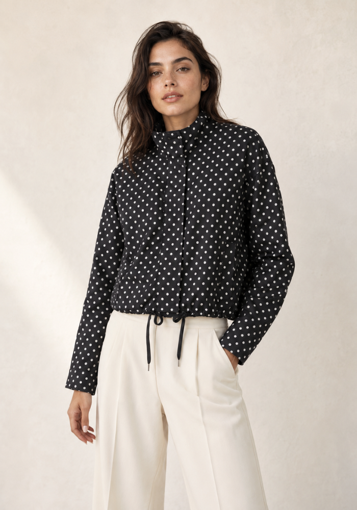 HOLLY WINDBREAKER JACKET - BLACK SPOT