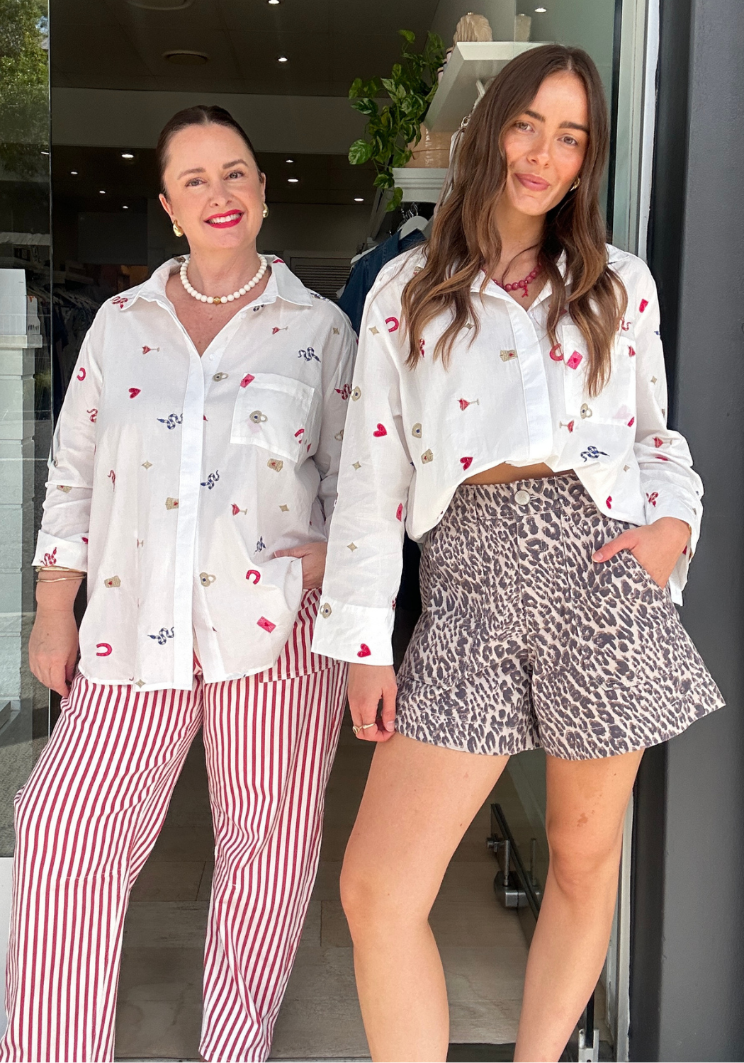 WILD HEART SHIRT - WHITE EMBROIDERY