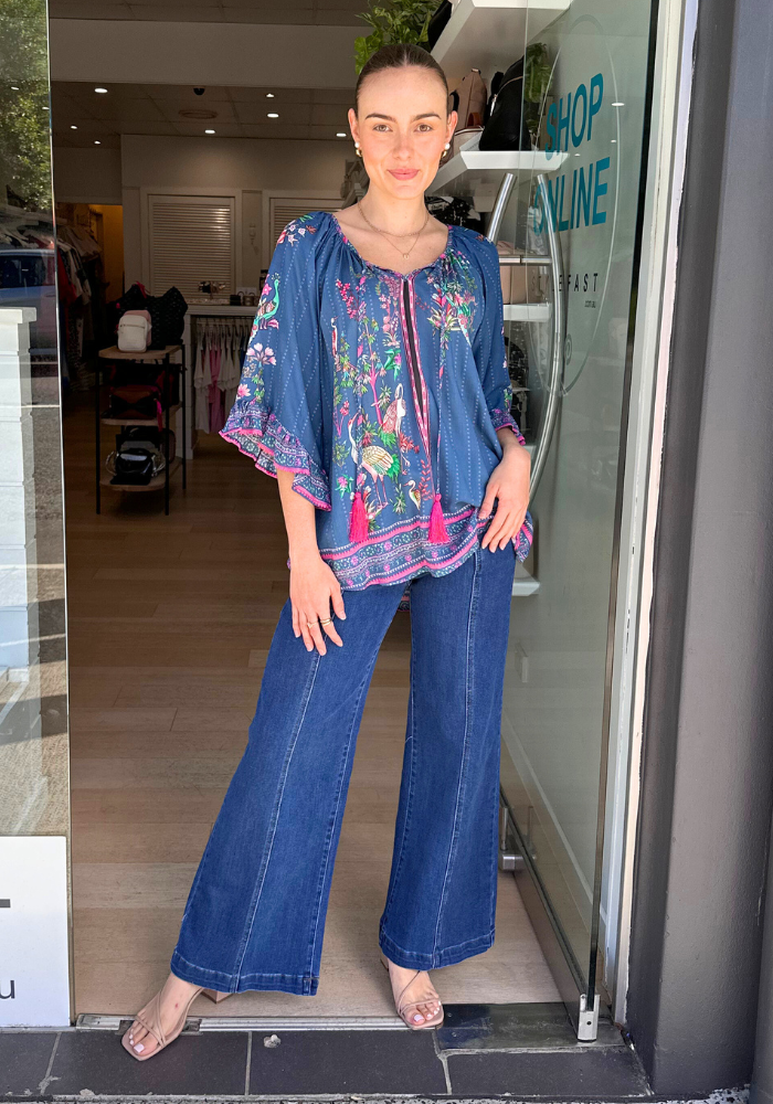 LULALIFE MARCIA TOP - NAVY