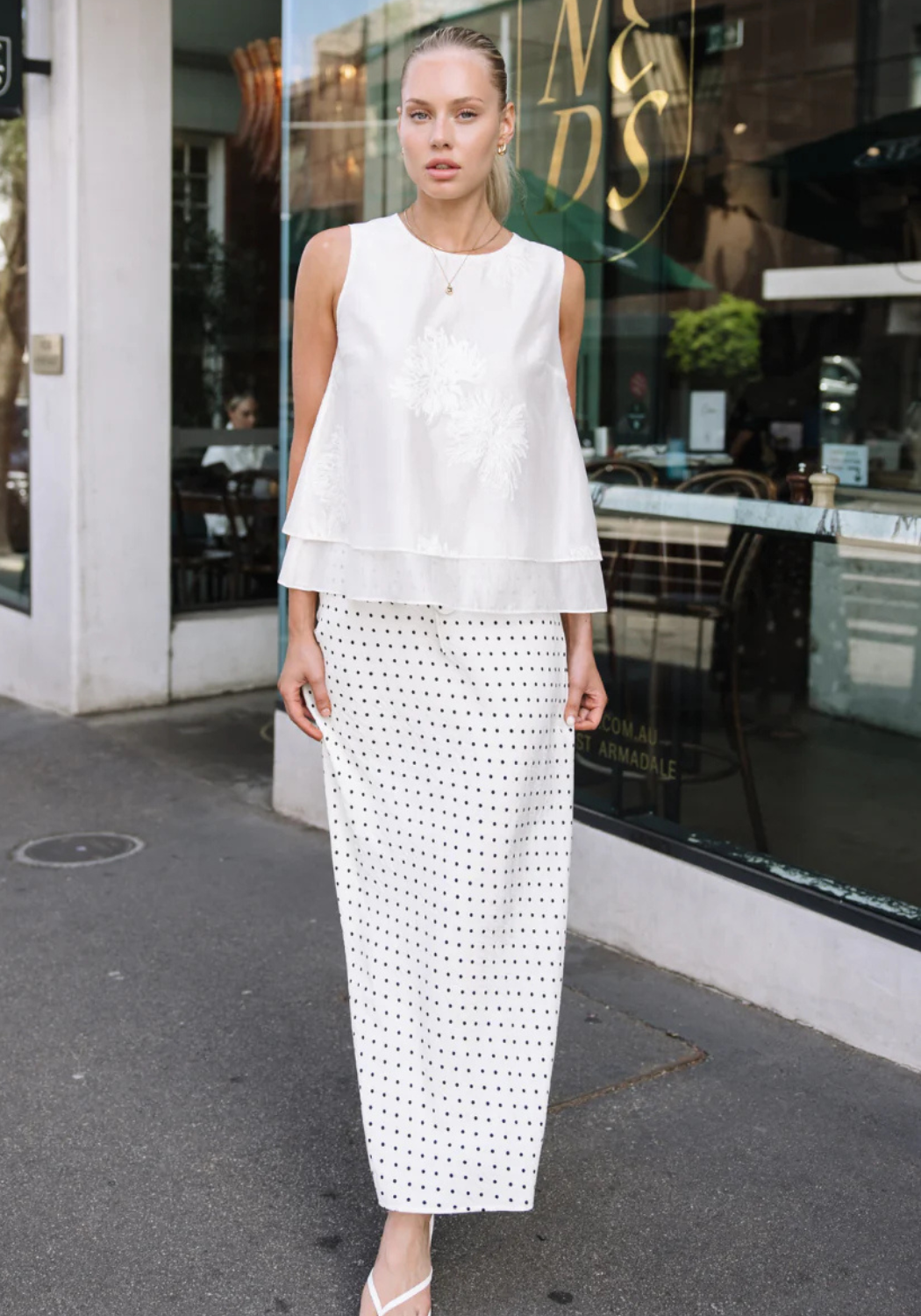 FEATHER + NOISE HARPER SKIRT - BLACK SPOT