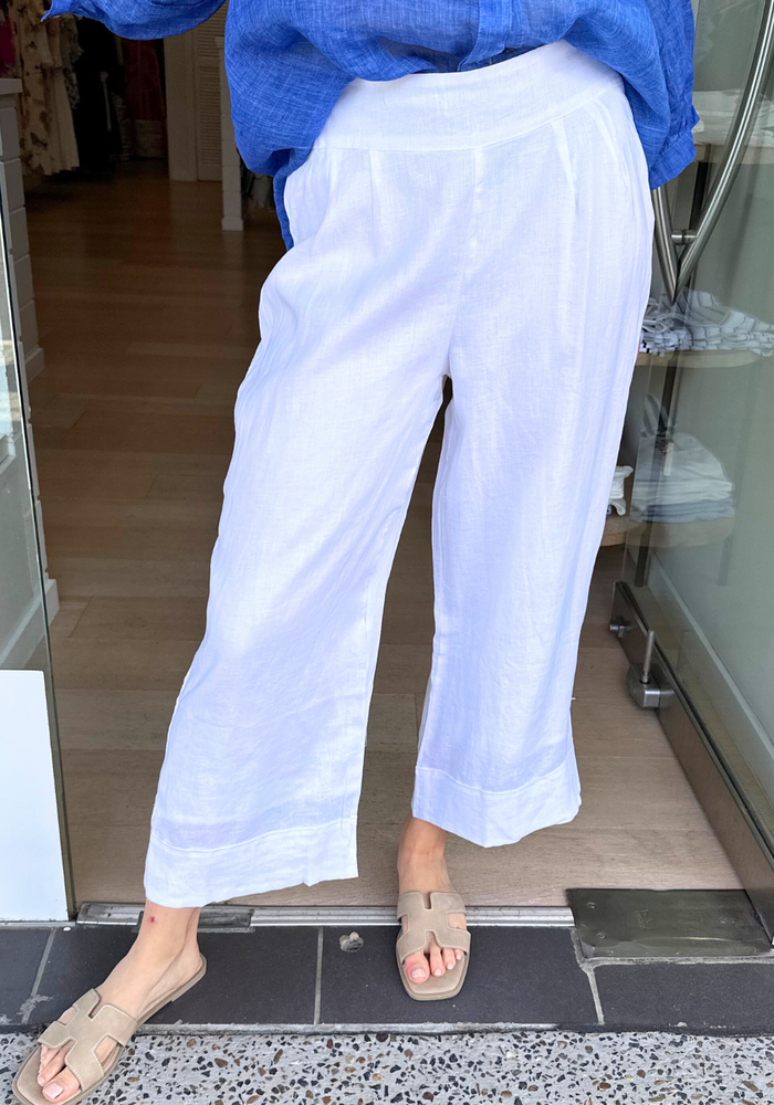 SANDRI LINEN PANTS - WHITE