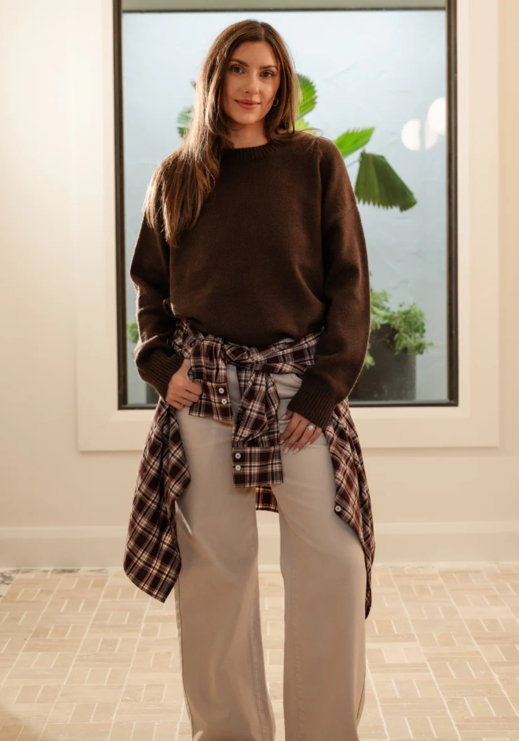 FEATHER + NOISE MARGOT KNIT - CHOCOLATE