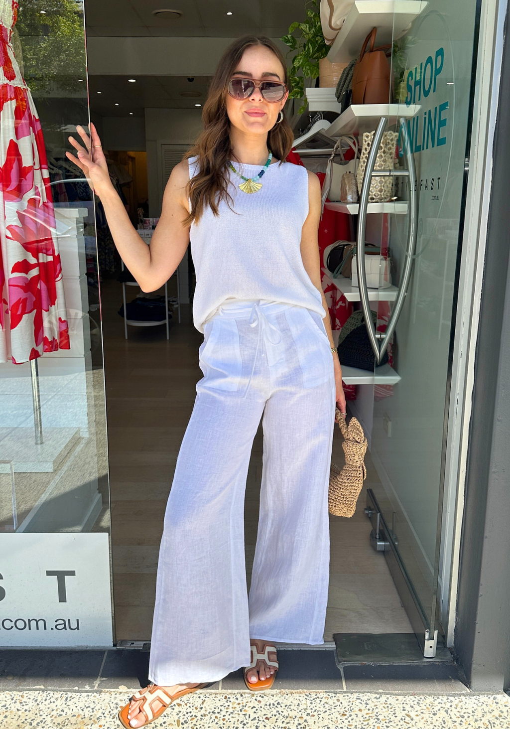 JUDE LINEN PANTS - WHITE