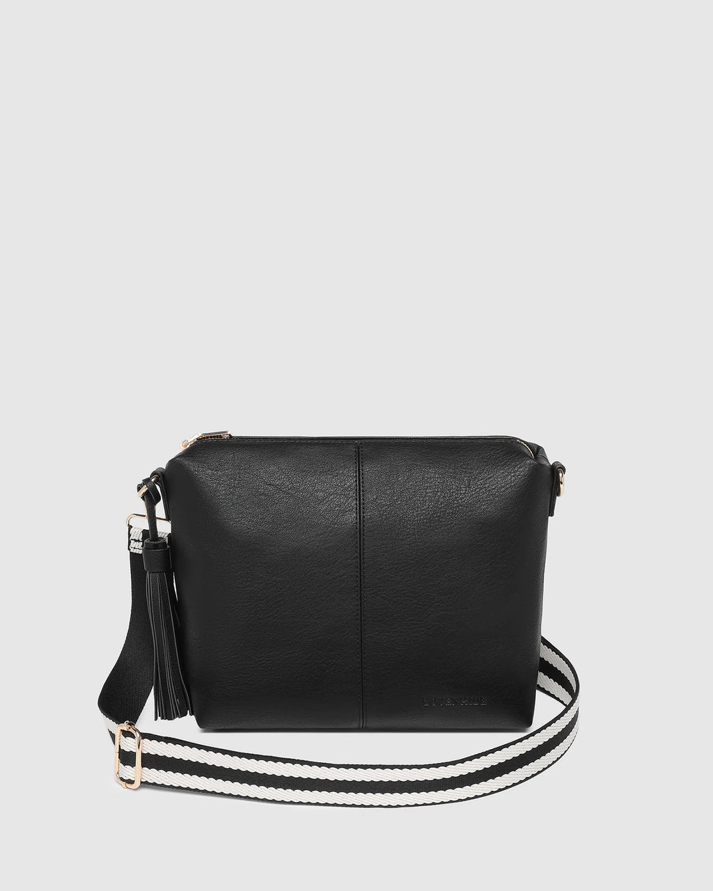 LOUENHIDE DAISY STRIPE CROSSBODY BAG - BLACK