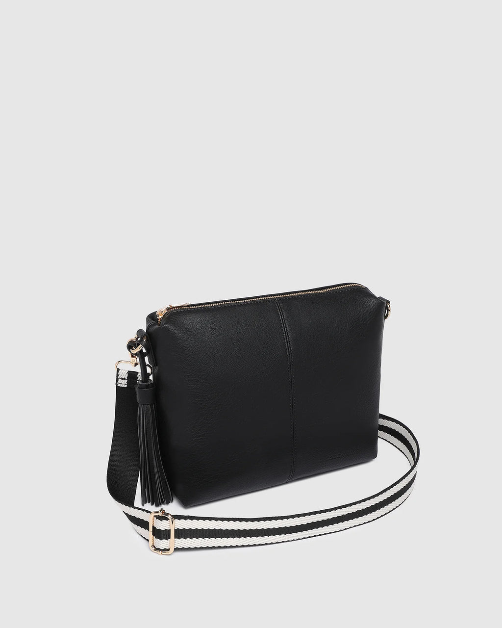 LOUENHIDE DAISY STRIPE CROSSBODY BAG - BLACK