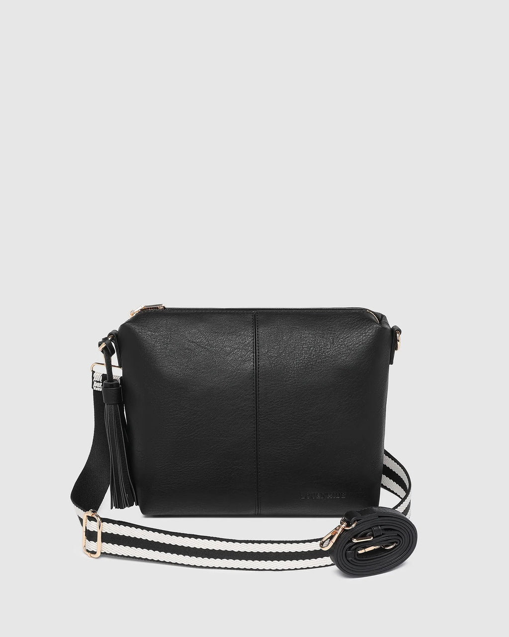 LOUENHIDE DAISY STRIPE CROSSBODY BAG - BLACK