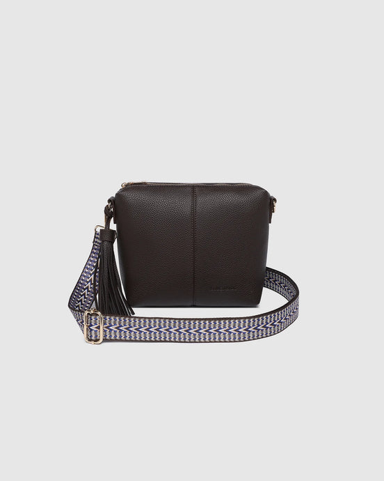 LOUENHIDE KASEY STRIPE CROSSBODY BAG - CHOCOLATE