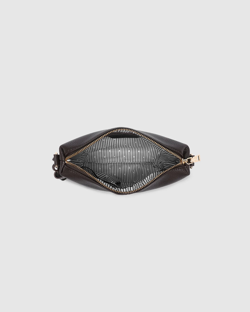 LOUENHIDE KASEY STRIPE CROSSBODY BAG - CHOCOLATE
