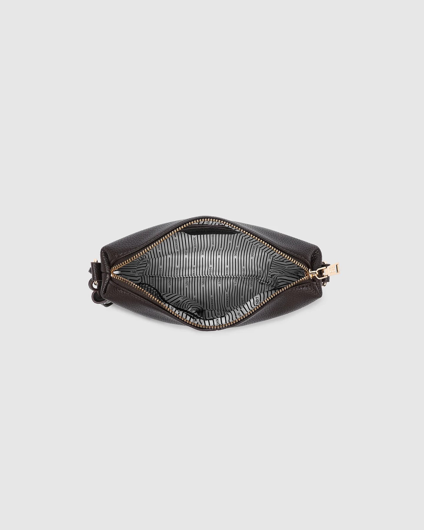 LOUENHIDE KASEY STRIPE CROSSBODY BAG - CHOCOLATE