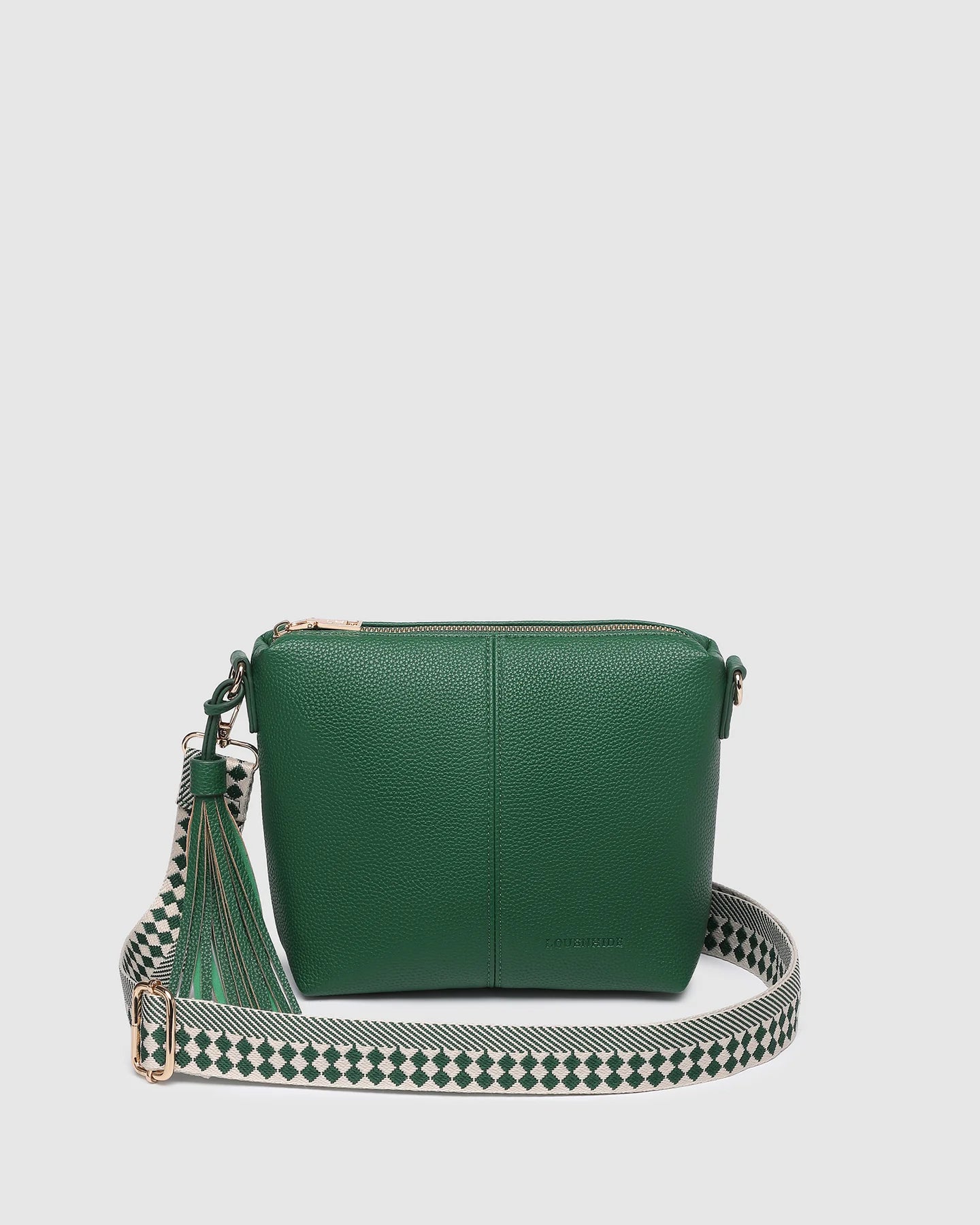 LOUENHIDE KASEY STRIPE CROSSBODY BAG - GREEN