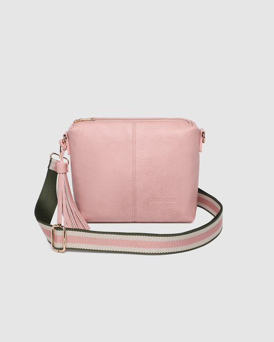 LOUENHIDE KASEY STRIPE CROSSBODY BAG - BLUSH