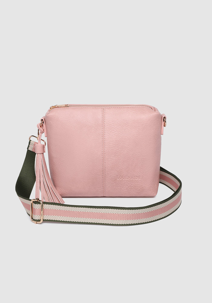 LOUENHIDE KASEY STRIPE CROSSBODY BAG - BLUSH