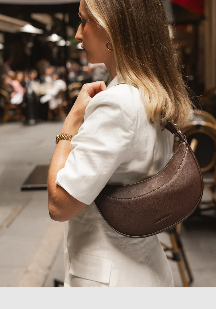 LOUENHIDE CLAUDIA SHOULDER BAG - CHOCOLATE