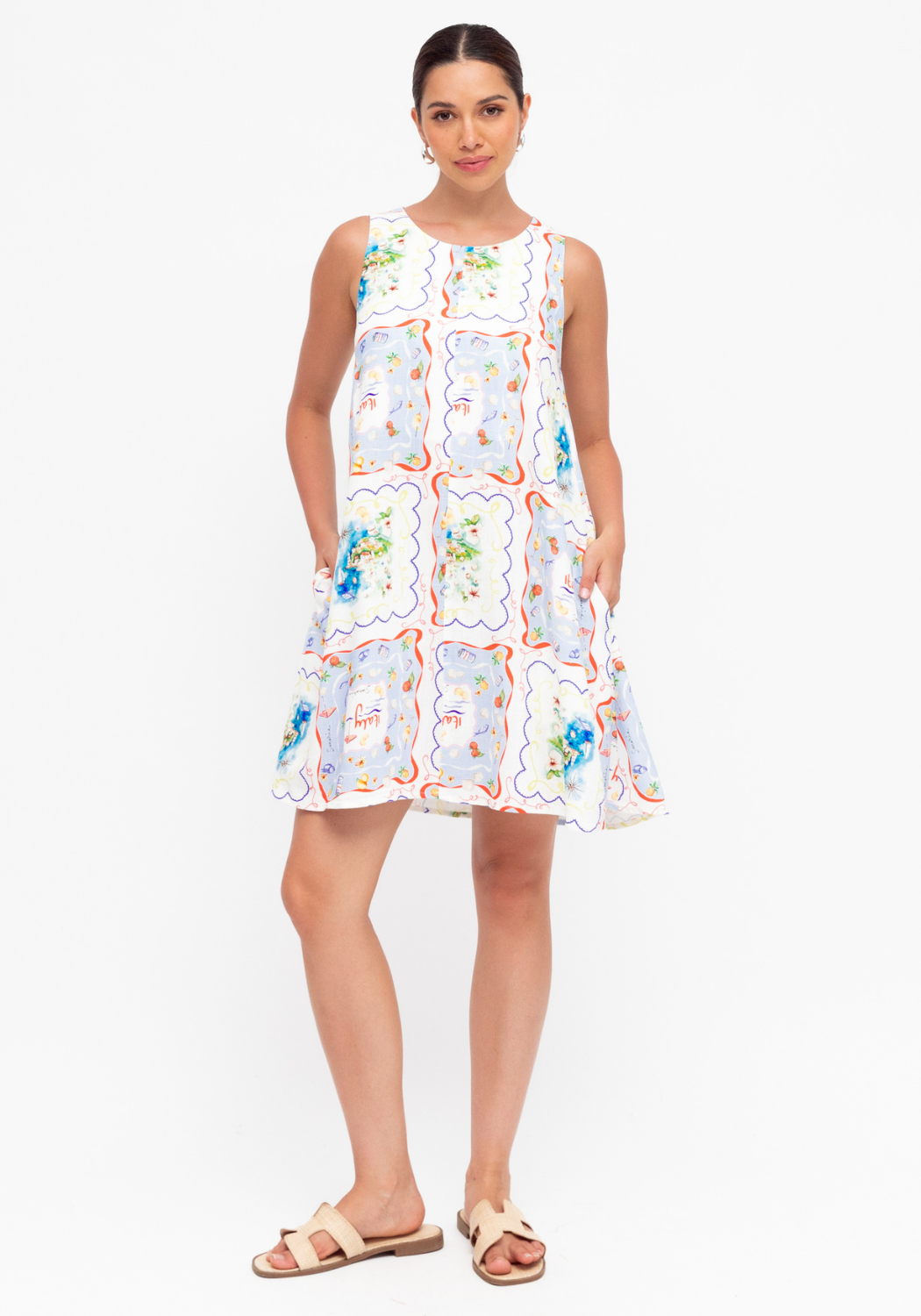 MAYA MINI SHIFT DRESS - MUTLI PRINT