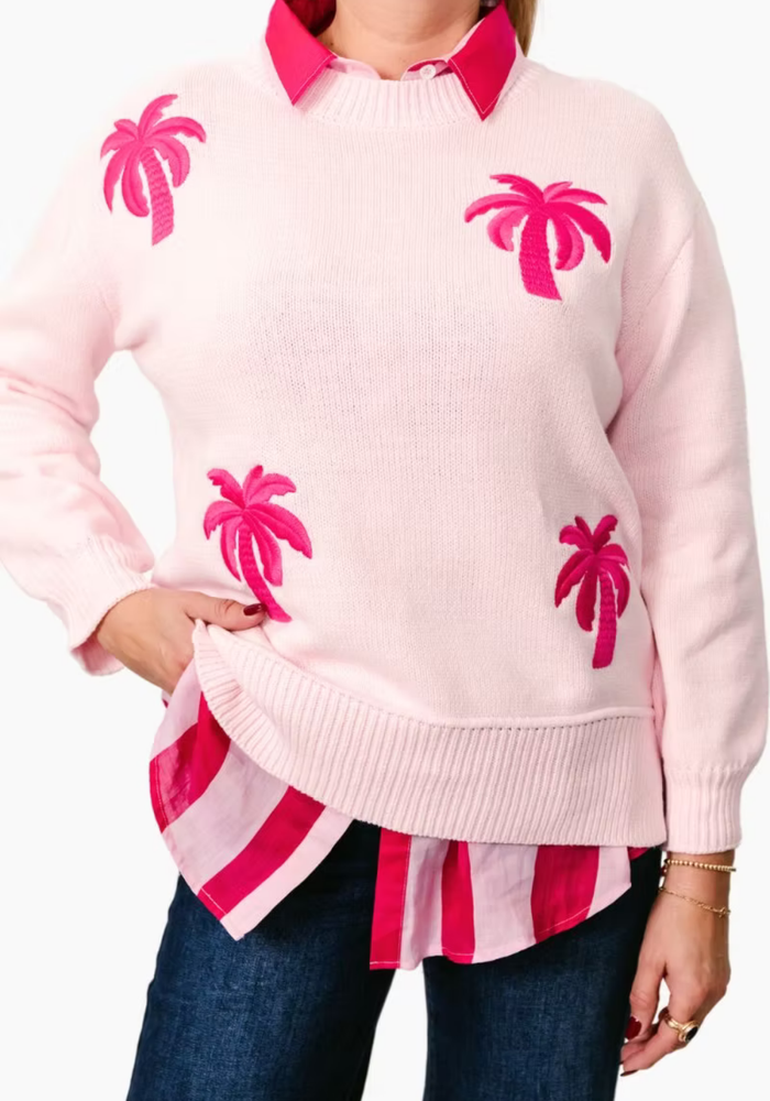 MEGAN PALM KNIT - PINK