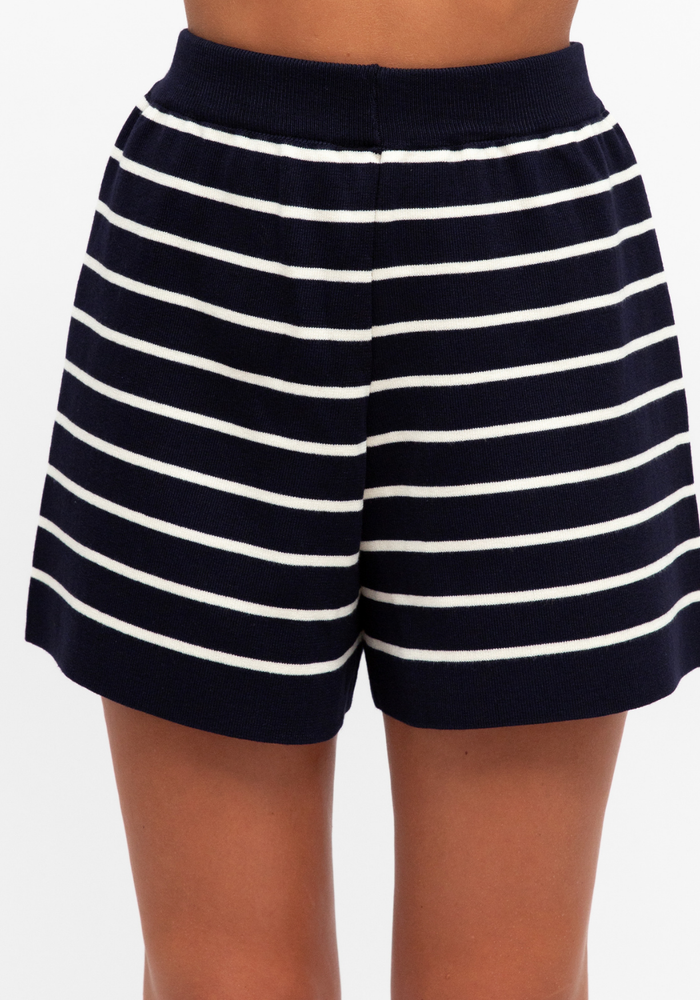 Load image into Gallery viewer, ZURI KNIT SET - NAVY &amp; WHITE STRIPE