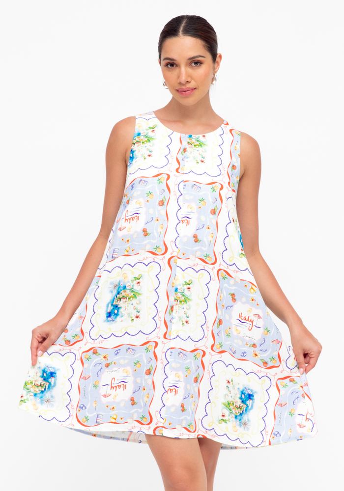 Load image into Gallery viewer, MAYA MINI SHIFT DRESS - MUTLI PRINT