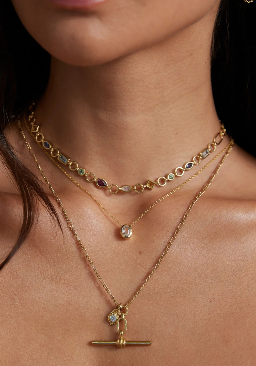 TONI MAY FOB NECKLACE - GOLD