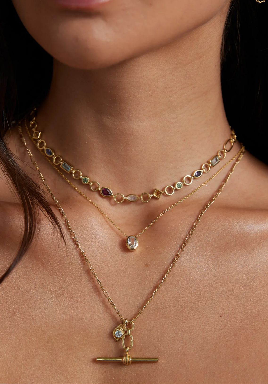 TONI MAY FOB NECKLACE - GOLD